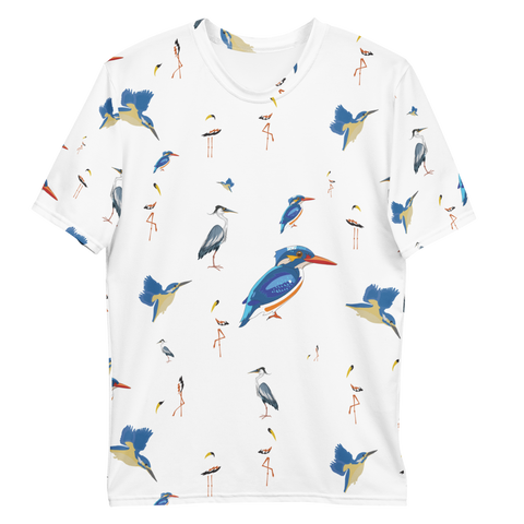 Kingfisher White Polyester T-shirt - Hooked by Curtainfall