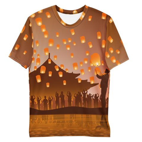 Lanterns Polyester T-shirt - Hooked by Curtainfall