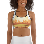 Asian Summer White Sports Bra - Seasons by Curtainfall