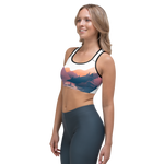 Cormorant Fishing White Sports Bra - Hooked by Curtainfall