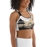 Serpentine Stream White Sports Bra - Hooked by Curtainfall