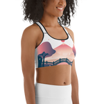 Asian Spring White Sports Bra - Seasons by Curtainfall