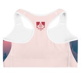 Cormorant Fishing Misty Rose Sports Bra - Hooked by Curtainfall