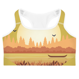 Asian Summer Gold Sports Bra - Seasons by Curtainfall