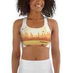Asian Summer White Sports Bra - Seasons by Curtainfall