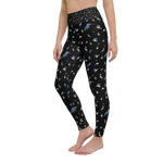 Kingfisher Black Yoga Leggings - Hooked by Curtainfall