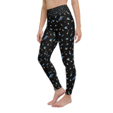 Kingfisher Black Yoga Leggings - Hooked by Curtainfall