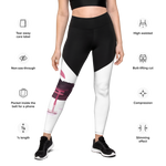 Asian Winter White Compression Sports Leggings - Seasons by Curtainfall