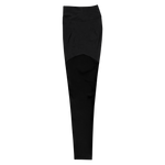 Asian Winter Black Compression Sports Leggings - Seasons by Curtainfall