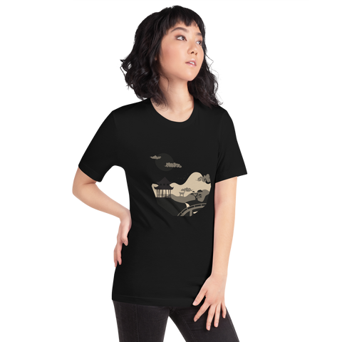 Serpentine Stream Basic Unisex T-shirt - Hooked by Curtainfall