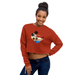 Tropical Paradise Women's Cropped Sweatshirt - Hooked by Curtainfall