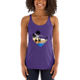 Tropical Paradise Women's Racerback Tank Top - Hooked by Curtainfall