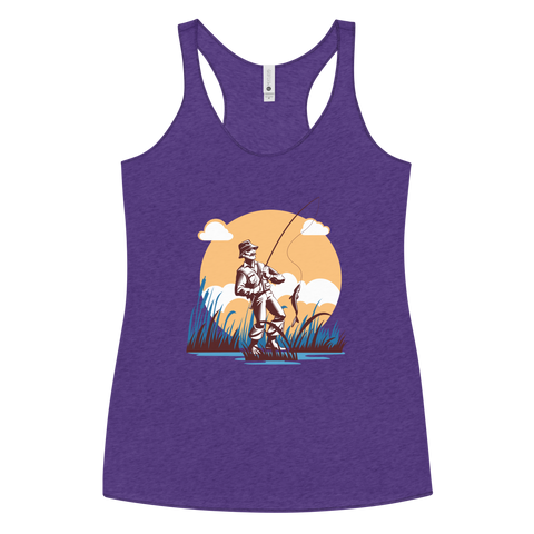The Fisherman Women's Racerback Tank Top - Hooked by Curtainfall
