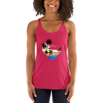 Tropical Paradise Women's Racerback Tank Top - Hooked by Curtainfall
