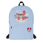 Asian Autumn Blue Backpack - Seasons by Curtainfall