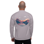 Cormorant Fishing Lily Unisex Bomber Jacket - Hooked by Curtainfall