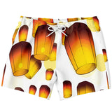 Lanterns In Flight Swim Trunks - Hooked by Curtainfall