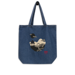 Serpentine Stream Organic Denim Tote Bag - Hooked by Curtainfall