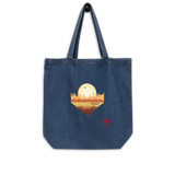 Asian Summer Organic Denim Tote Bag - Seasons by Curtainfall