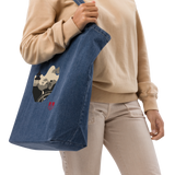 Serpentine Stream Organic Denim Tote Bag - Hooked by Curtainfall